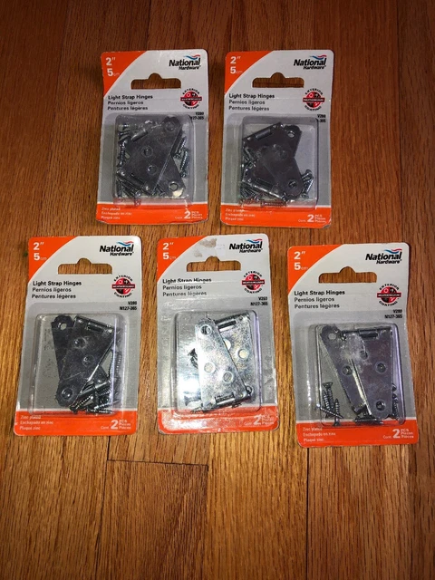 National Hardware 2” Light Strap Hinges Lot Of 5 Packs 2 In A Pack