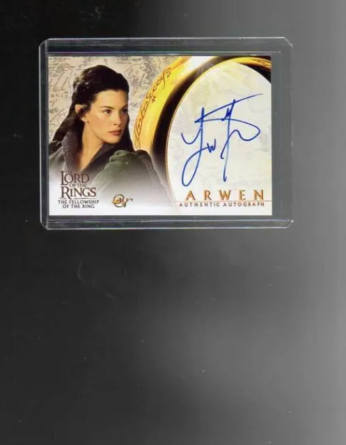 Lord Of The Rings  The Fellowship of the Ring  Liv Tyler autograph card N.M.