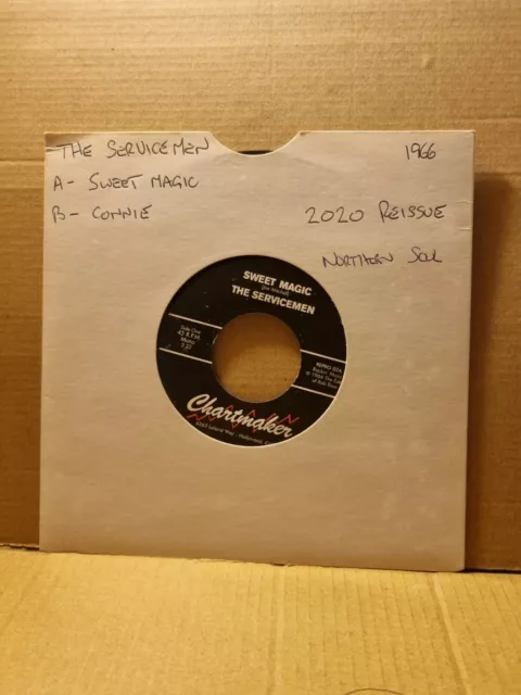 7". northern soul. THE SERVICEMEN. 2020. SWEET MAGIC. reissue. USA. CHARTMAKER .