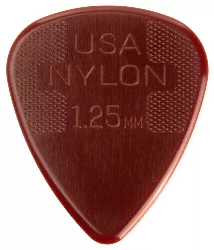 Dunlop Nylon Standard Plektren - 1,25 mm - braun (1, 3, 6, 12 oder 72 Stück)