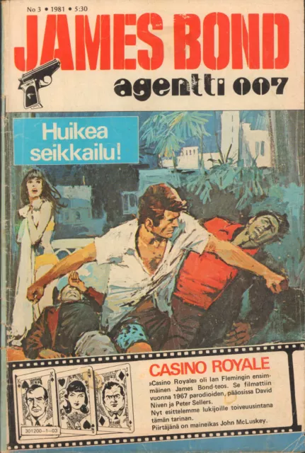 James Bond 007 Casino Royale Rare Finnish Comic Book 3 - 1981 In Good Condition