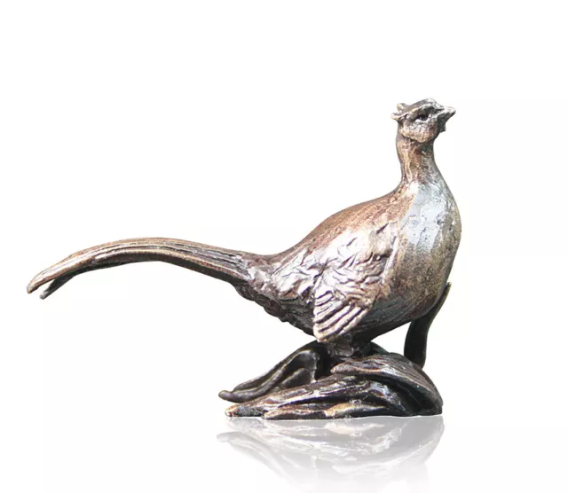 Butler & Peach Detailed Small Solid Hot Cast Bronze Pheasant