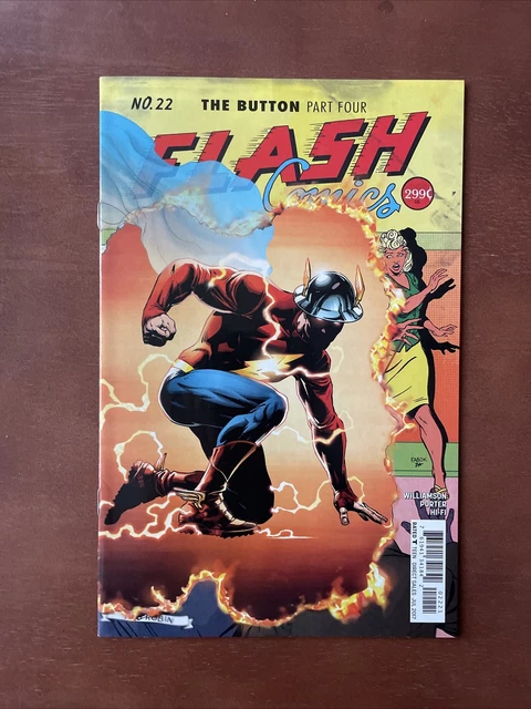 The Flash #22 (2017) 9.2 NM DC High Grade Comic Book Button Part Four Variant