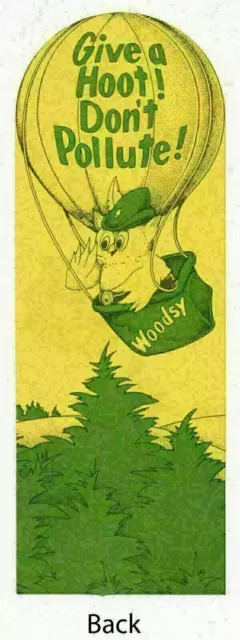Woodsy Owl "Give a Hoot - Don't Pollute" US Forest Service Bookmark