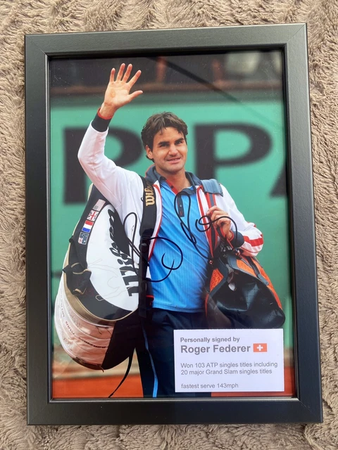 Photo Dédicacée De Roger Federer – Taille 8x10 Avec Certificat D'Authenticité