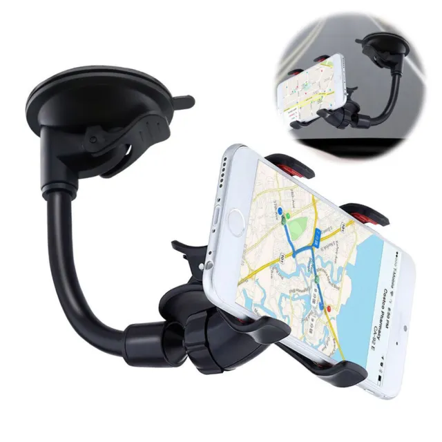 360° Universal Car Mount Holder Stand Windshield Dashboard For Mobile Phone GPS