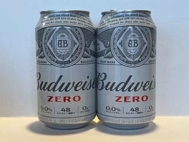 Empty beer Can Budweiser ZERO Japanese Limited JAPAN 2 cans