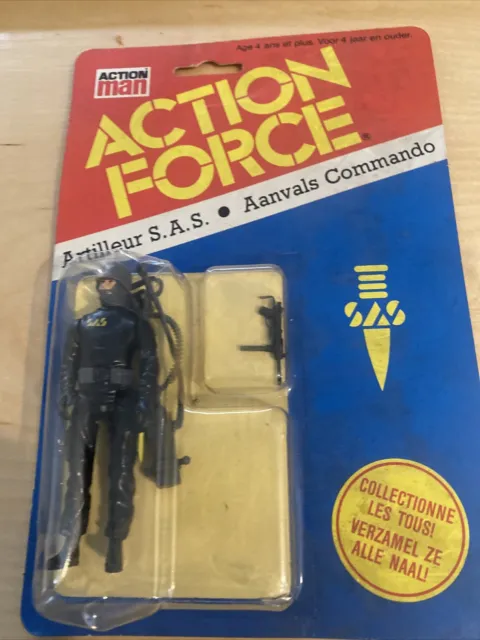 Vintage Palitoy Action Force SAS Attack Trooper figure [carded] Gi joe MOC