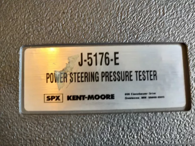 OEM GM Kent-Moore Power Steering Pressure Tester Set #J5176E With Adapters 2