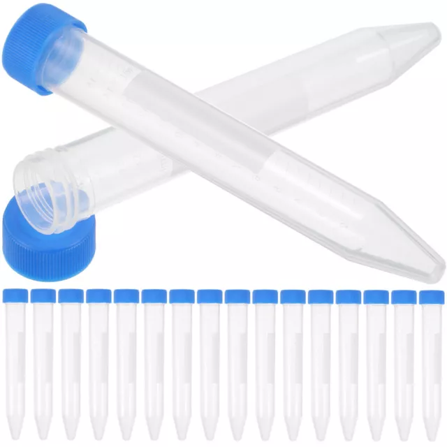 50x 15ml Conical Tubes w/ Screw Caps - Lab Accessories