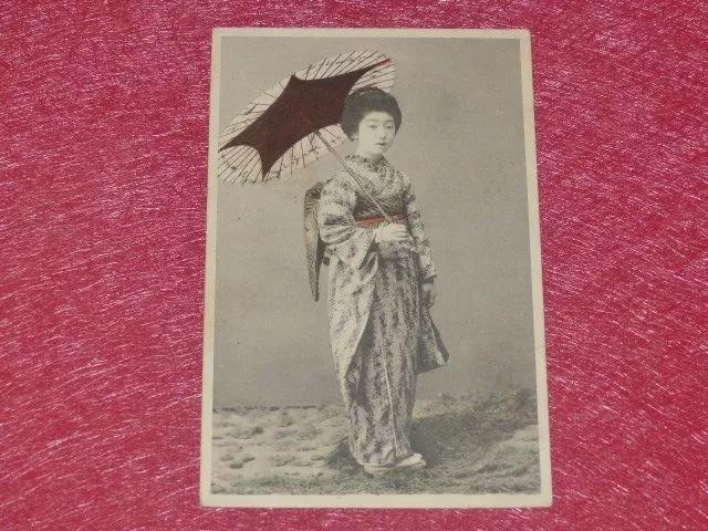 [Collezione Rene Moreau Fotografia] 1912 Cartolina Antica Scena Giappone (1)
