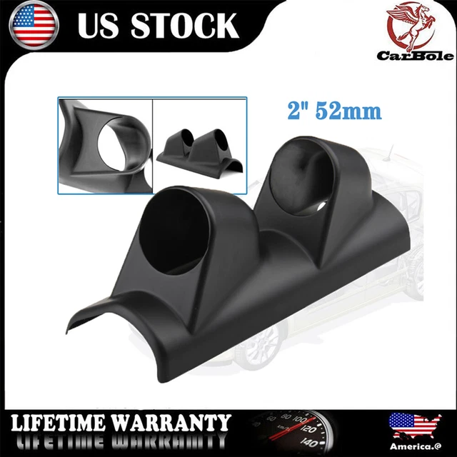 UNIVERSAL Car 2" 52MM DUAL HOLE MOUNT HOLDER PILLAR GAUGE POD Dashboard LHD ABS