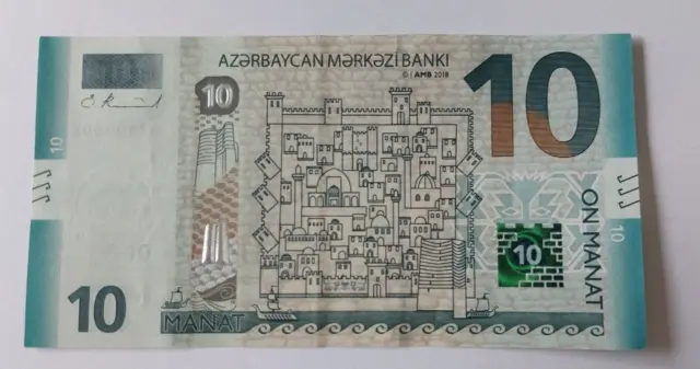 10 Manat Banknote 2018 Azerbaijan Aserbaidschan wie Bankfrisch