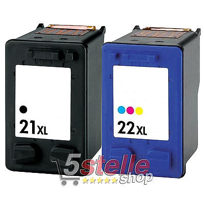 Cartucce Nero+Colore Xl Per Hp Deskjet D2300 D2360 D2400 D2460 F300 F370 F375