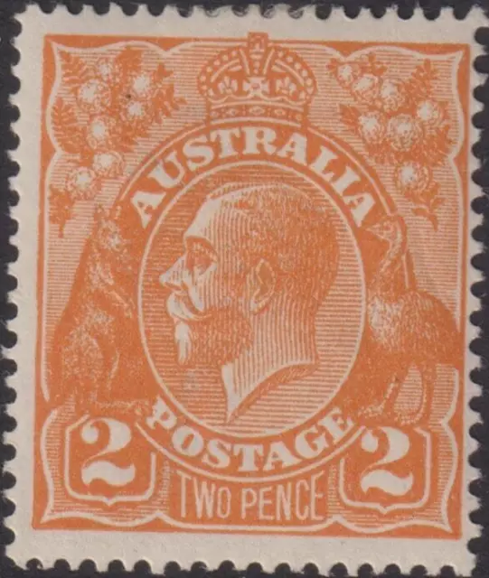KGV 1918 SG62 2d,  brown orange shade,  very fine unused (MM) lovely stamp