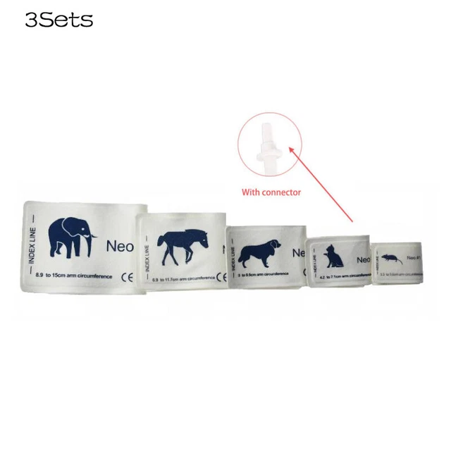 3Set Disposable NIBP Blood Pressure Cuff,Cat Dog Veterinary Animals Pet Use