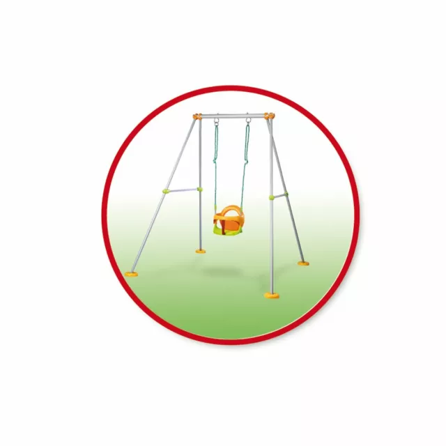 Balançoire SMOBY 2 en 1 Enfant Portique en Métal Jeu de Plein Air 3