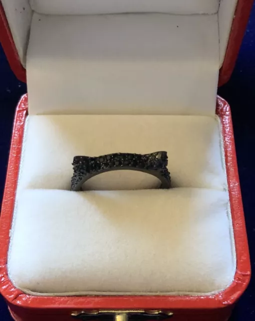 KATE SPADE New York Black Pave Cat Ring Size 7