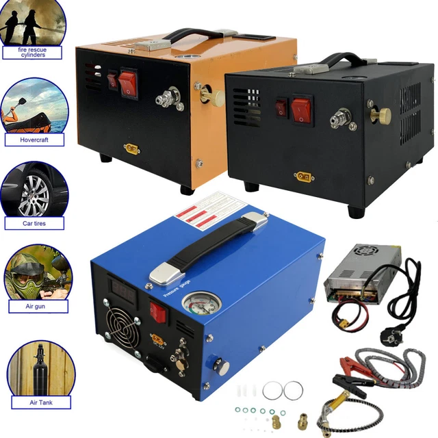 DC12V 300bar/30MPA Hochdruck Kompressor PCP Gewehr Scuba Luftpumpe AutoStop 220v