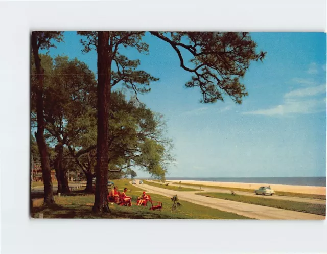 Postcard Mississippi Gulf Coast US Highway 90 Overlooking the Gulf of Mexico