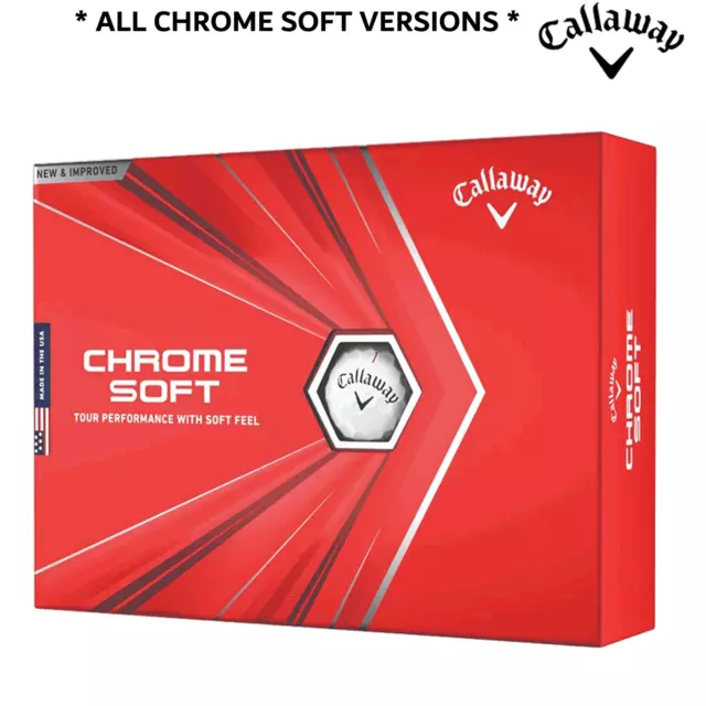Callaway Chrome Soft Golf Balls Chrome Soft X All Models Triple Track White Yell
