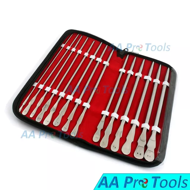 Kit Of 14Pcs German Dittel Dilator - 8Fr- 34Fr Urethral Sounds Urology Tools Kit Of 14Pcs German Dittel Dilator - 8Fr- 34Fr Urethral Sounds Urology Tools