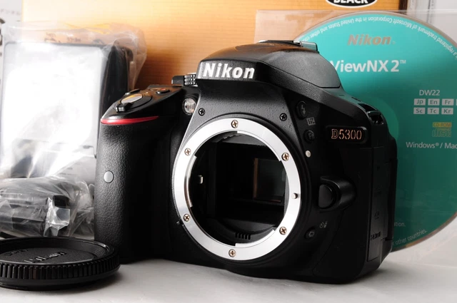 MINT In Box Nikon D5300 24.2MP Digital SLR Camera Black Body From Japan