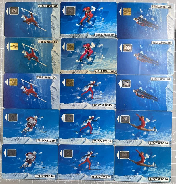telecarte france 50 unites 08/91 jeux olympiques d'hiver