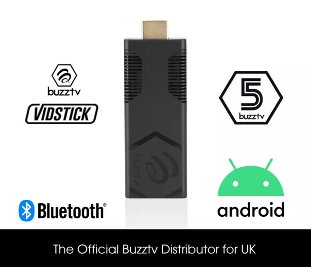 Buzztv Vidstick (ST4000) 4K Ultra HD Android 9 IPTV HDMI Stick - 2GB RAM | 16GB