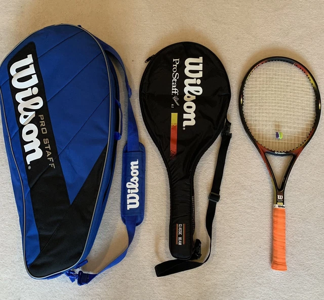 WILSON PRO STAFF classic 6.1 tennis racket and carry Cases £50.00 ...