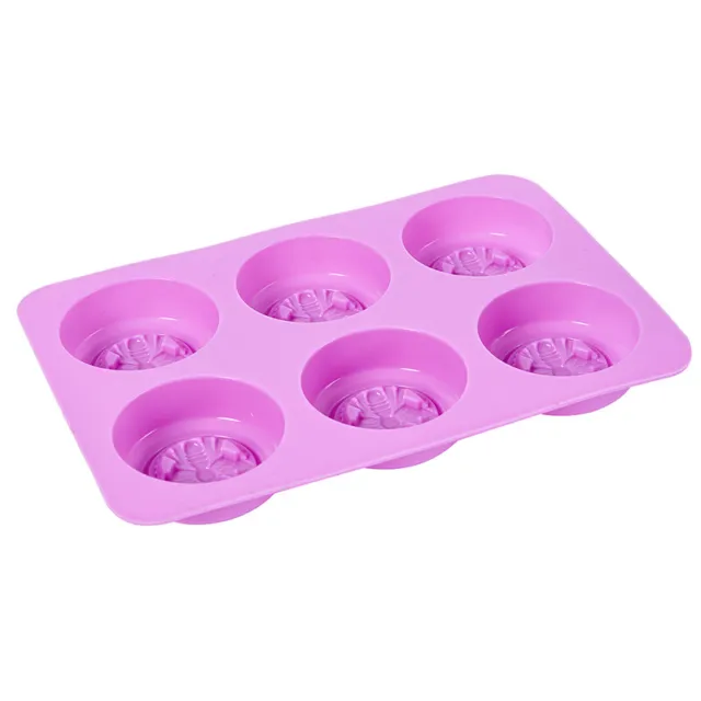 Silicone 6 Cavities Soap Mould Bee Shape Fondant Cake Mold Baking Accessories  q