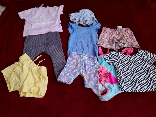 Baby girl clothes bundle 12 to 18 months 9 items George TU H&M Primark