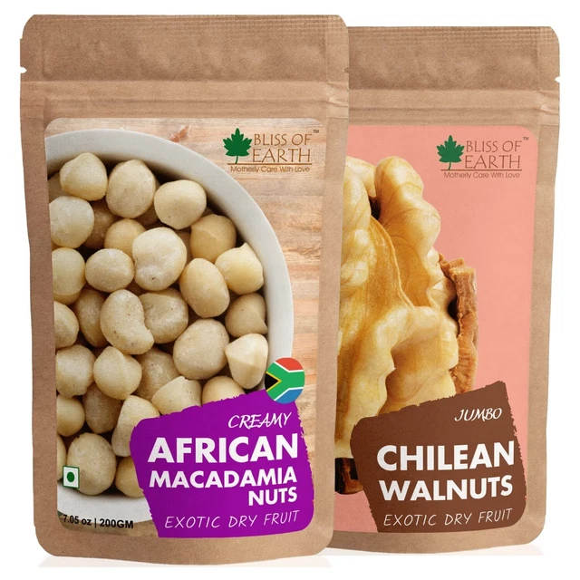 Noci di macadamia naturale e jumbo jumbo cilene super noci per ossa 200 g