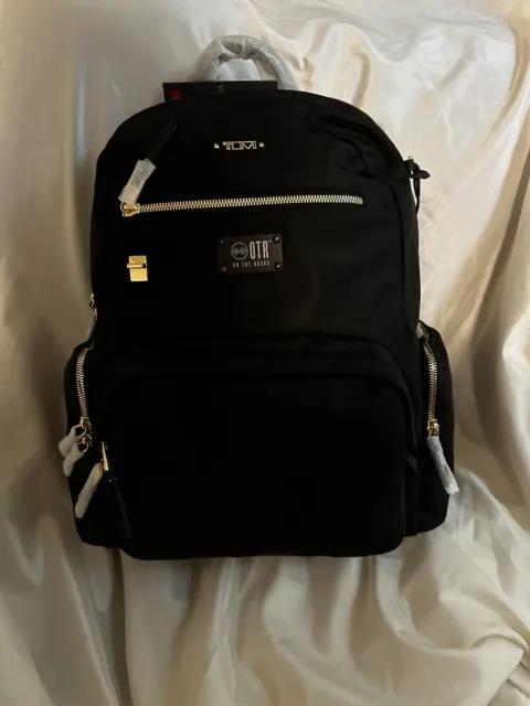 Tumi Voyageur Carson Backpack - Black / Gold With Logo On Front