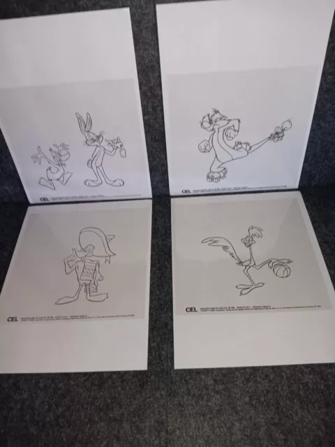 Looney tunes 4 Different Cels animation art Cel