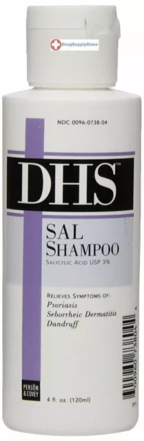 DHS Sal Shampoo 4 oz, treatment of Psoriasis, dandruff & Seborrheic Dermatitis