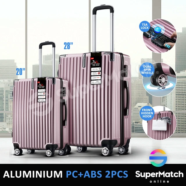 Luggage Suitcase Trolley Set TSA Lock Travel Storage Organiser Hard Case 2PCS