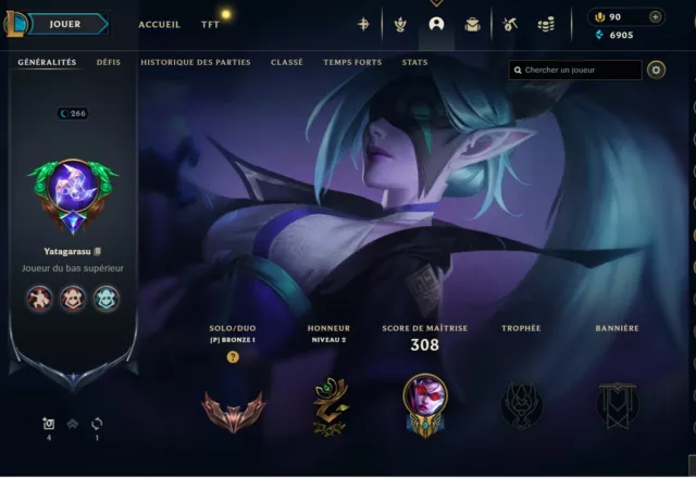 Account League of legend Euw 131 skin-lvl 266