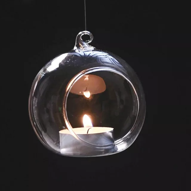 Succulent Style Hanging Glass Bauble Sphere Ball Candle Tea Light Holder DIY 3