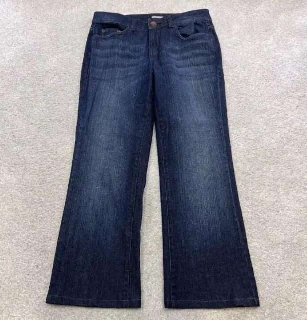 DKNY Soho Jeans Straight Leg Blue Pockets Women's Size 8