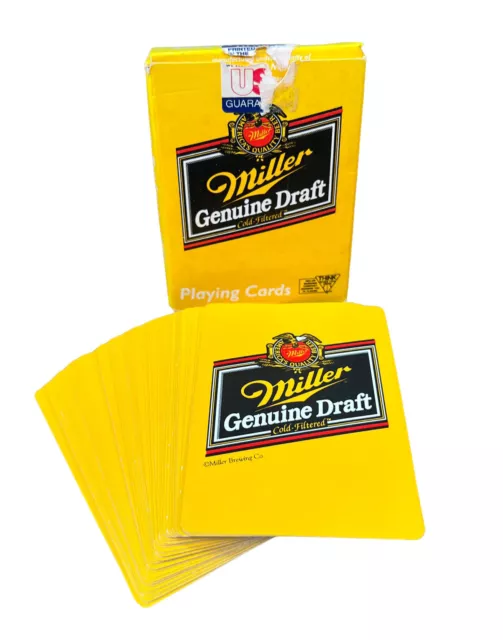 Miller Genuine Draft Beer Playing Cards OPEN BOX