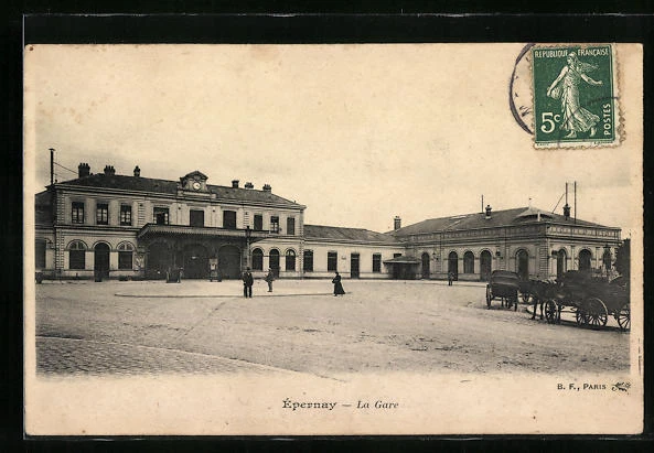 CPA Epernay, La Gare, La Gare
