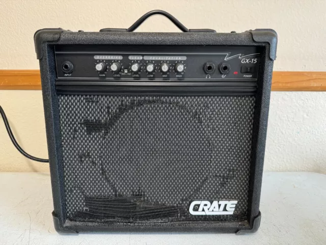 Amplificador de guitarra Crate GX-15 amplificador eléctrico instrumento musical práctica 15w portátil