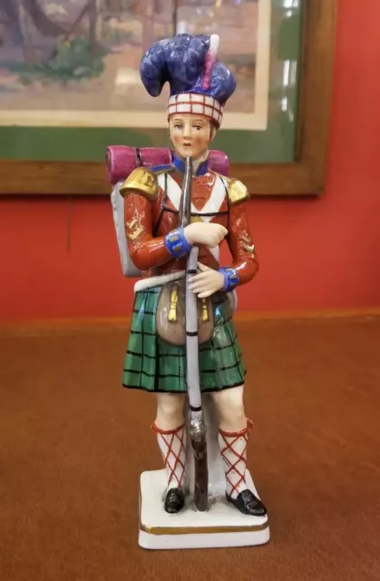 Old Capo Di Monte  Porcelain  Figurine  Scottish Soldier  # 2