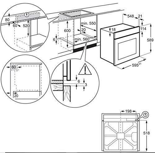 Electrolux KOFFP44TX Four électrique multifonction pyrolytique intégré Surroun 12