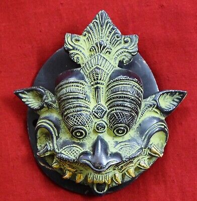 Tribal Face Brass Door Knocker Entrance Gate Bell Ghost Wizard Witch Ring RD18 2