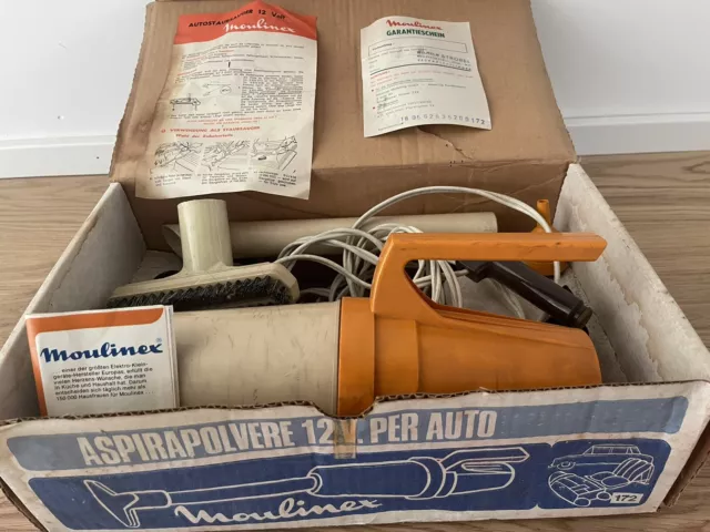 Moulinex Auto Staubsauger, Luftpumpe Aspiratuer 12 V Vintage 70/80er - mit Ovp.