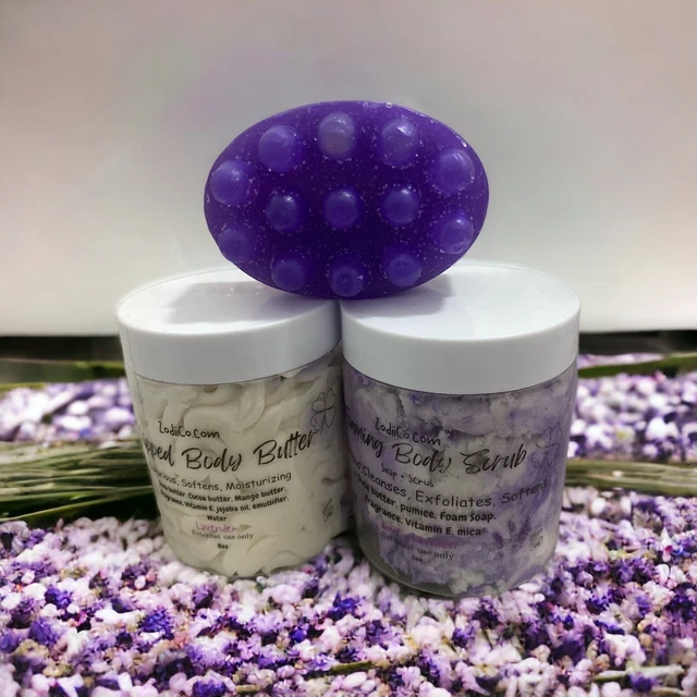 Juego de exfoliantes y jabón corporal