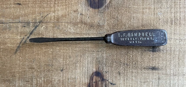 Antik Gf Campbell beverly Farm Masse Auto Gas & Öl Werbe Schrauben Driver