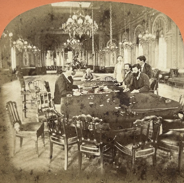 Monaco Monte -Carlo -Saal Maurische Der Kasino C1870 Vintage stereo photos